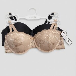 2 Pack Elegant Lace Padded Bra – Women’s Floral Design bra