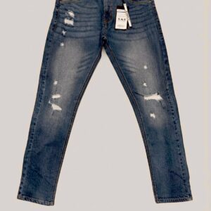 S.A.S Men’s Ripped Blue Slim Fit Jeans