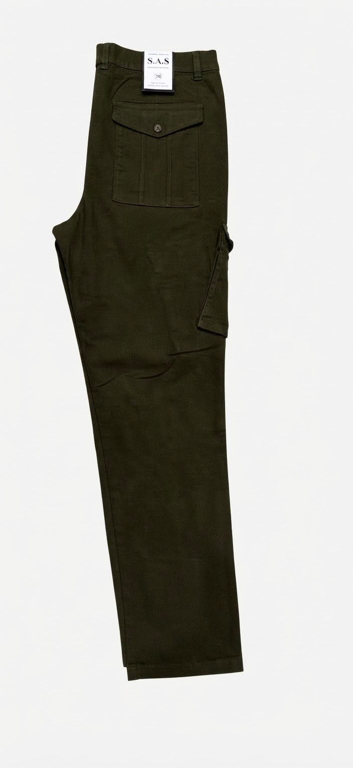 S.A.S Men’s Cargo Pants Olive Green - Image 3