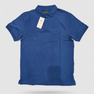S.A.S Men’s Premium Cotton Polo T-Shirt Blue – Casual Stretch Wear