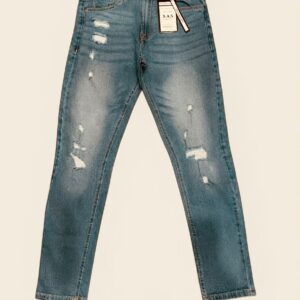 S.A.S Men’s Ripped Light Blue Slim Fit Jeans